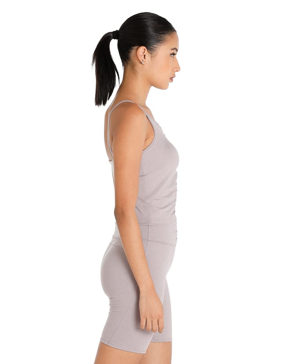 PUMA Mujer Slim Tops Camiseta de Tirantes de Training para Mujer Studio Foundation Ruched L Quail Heather Purple