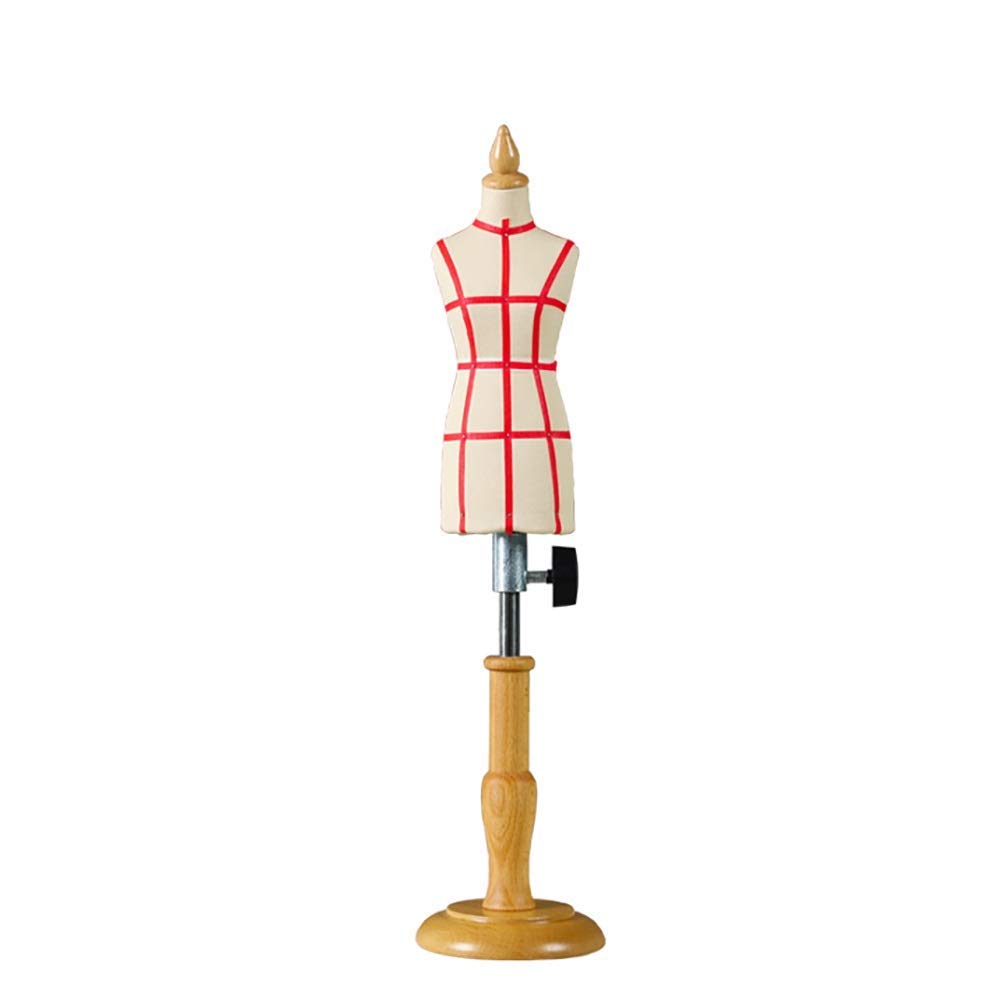 Schaufensterpuppe J-Manikins Kleine Schneiderinnen Dummy Weiblich, Höhenverstellbar, Schneiderpuppen Mini Puppenkleid Form Display Puppenhauszubehör Dekoration (Größe: 1/4)