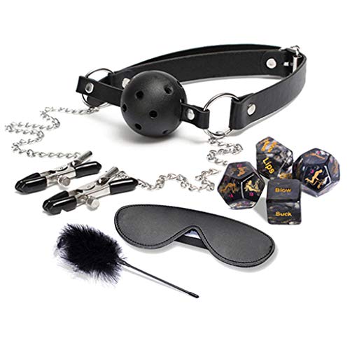 N\A Bola de boca e 4 dados para uma festa única, animal de estimação, cosplay, conjunto faça-você-m