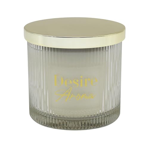 Lesser & Pavey Warm Cotton Candle 400gm Desire Aroma for Home & Decor | Long Burning Aromatherapy Candle Set for Relaxation & Air Freshner | Large Scented Candles Gifts for Women & Men