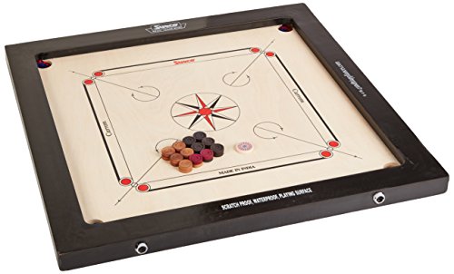 Surco Boss Speedo Carrom Board with Coins and Striker, 16mm