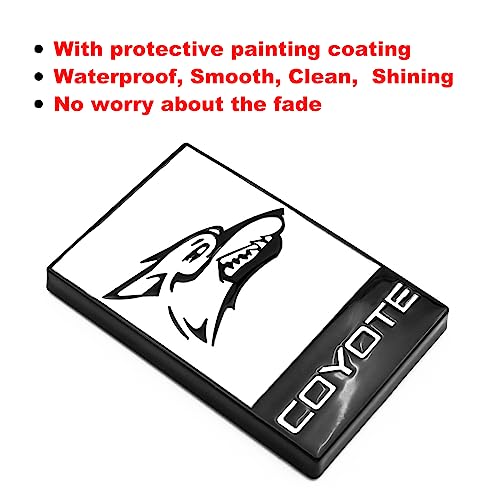 Image of 2PCS Custom Coyote Logo Decal Fits for Car Or Truck Fender Side Tailgate Rear Trunk Sticker Emblem Badge (White)