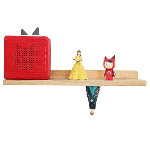 PHOENANCEE Estantería para Toniebox, Estantería de Pared para 35 Figuras, Estantería Infantil, Habitación Infantil, Salón(Madera Natural)