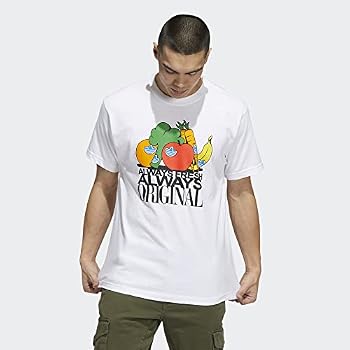 Adidas Mens Always Fresh Always Original Graphic T-Shirt, White