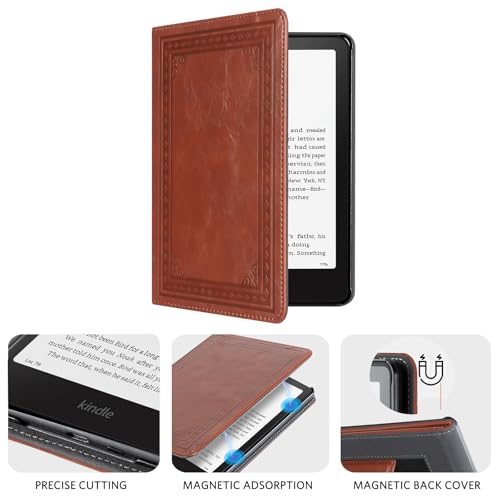 CoBak Stand Case for 7" Kindle Paperwhite 12th Gen 2024 and Kindle Colorsoft with Hand Strap - Compatible with iPhone MagSafe, for Samsung/Belkin/Anker Wireless Charging Pads, Durable, Auto Sleep Wake - Image 6