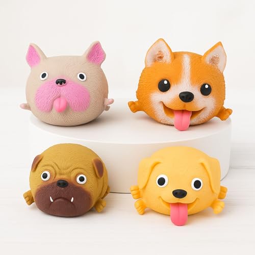 Farm Fresh Skwishy Pups – 4-Pack Dog-Themed Fidget Balls for Kids...