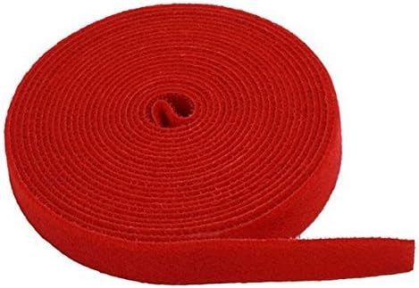 Fastening Tape 0.75-inch Hook & Loop Fastening Tape 5 yard/roll - Red (3 Pack)3