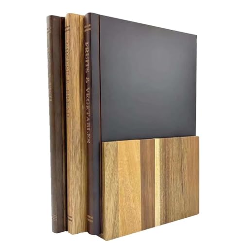 Set di 3 Taglieri a Forma di Libro con Supporto, Lavabile in Lavastoviglie Tagliere da Cucina in Legno, Vassoio da Cucina per Tagliare e Servire Antipasti, Pane, Formaggi