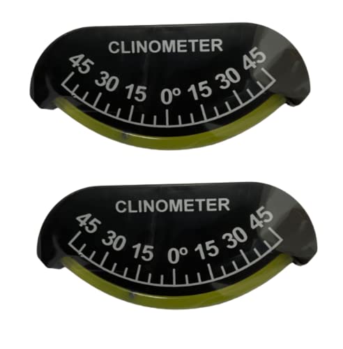 Clinometer (2 Pack) - High Resolution Heel Angle Level Gauge For Off-Road Vehicle, Truck, Rv, Camper, Trailer, Or Boat Mounts On Bulkhead Of Boat (Pack Of 2) #TOP4