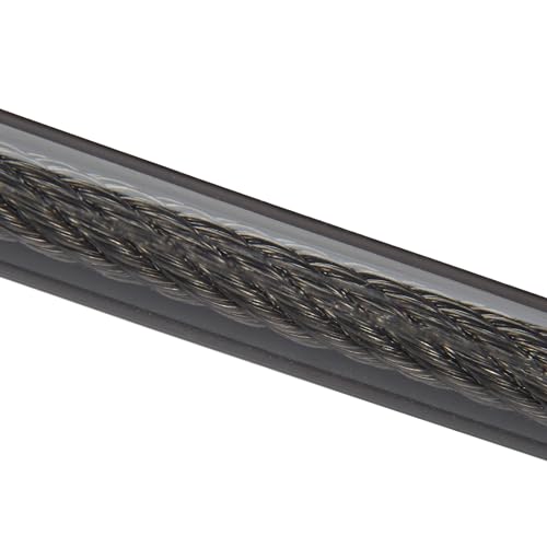 Relaxdays Cable Antirrobo Bicicleta Ø12 mm, de Acero, Revestimiento de Plástico, con Argollas, 3 m de Largo, Negro - imagen 7