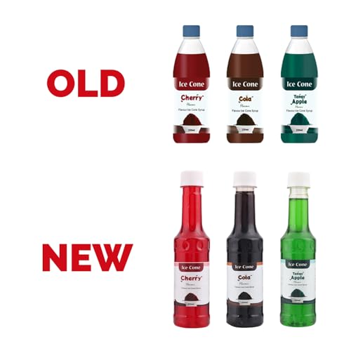 Sirup für Ice Cone, Mixed Popular Flavour Sirups, kann mit All Slush| verwendet werden Slushie-Maschinen spritzig Apfel, Cola, Kirsche je 250 ml (3er Pack) – Bild 3