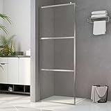 🌷 La mampara de ducha tiene un vidrio de seguridad de 5 mm de grosor, con una resistente estructura de aluminio, para garantizar que la estructura sea fuerte una vez montada.