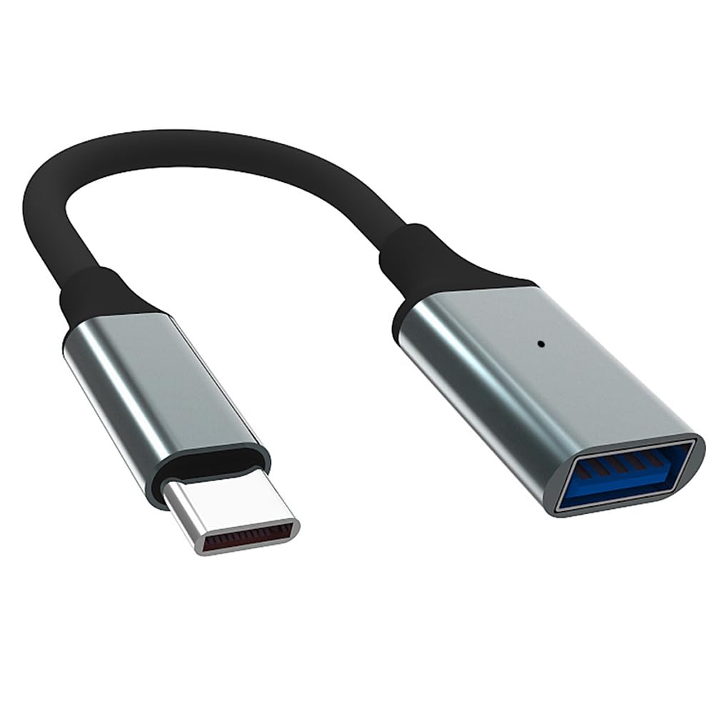 Type-C to USB 3.0 OTG Adapter, USB Converter for Mobile Phone Tablet, high-Speed Data Transmission, Compatible with Android Devices, Durable Material. (Grey)