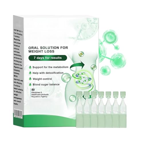 Gotas de pérdida de peso, solución de adelgazamiento, líquido de refuerzo de metabolismo, fórmula basada en plantas, mezcla de soporte energético, 7 piezas, uso diario para hombres y mujere