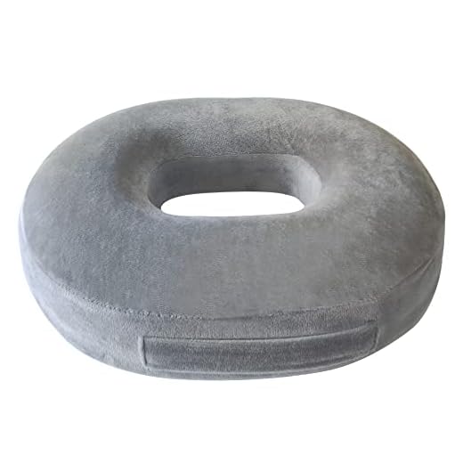 Ecosafeter Orthopedic Ring Memory Foam Cushion - Donut Cushion for Relief of Haemorrhoids and Piles, Coccyx Pain, Suitable for Wheelchair, Car Seat, Office Or Outdoor