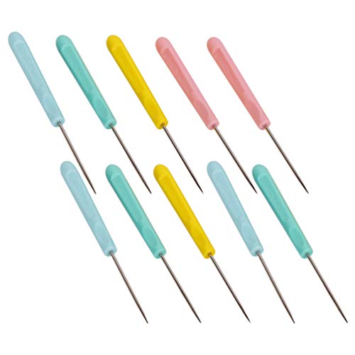 10 agulhas Cabilock Awl com alça de plástico para costura perfurada, faça você mesmo, ferramentas de