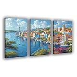 JBGQGAG Willemstad, póster de lienzo de Curaçao para decoración de dormitorio, paisaje, oficina, habitación, regalo, 50 x 75 cm