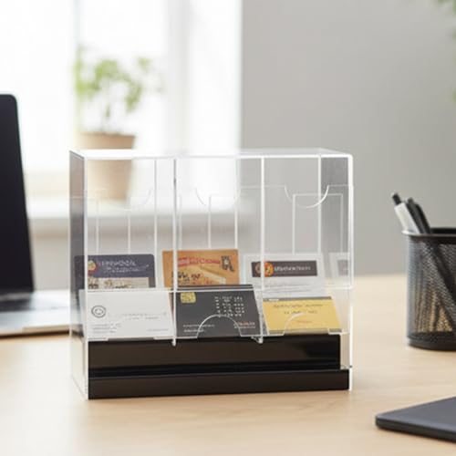 Porte-cartes acrylique transparent rigide pour collection et école - 5