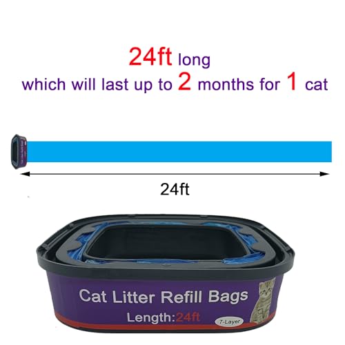 8 Pack Cat Litter Refill Bags Cartridge Compatible with Genie Cat Litter Standard and Plus Pails