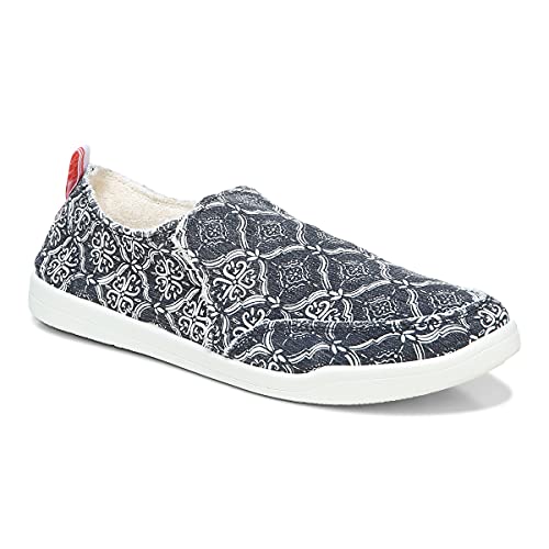 Vionic Beach Malibu Casual Women’s Slip On Sneakers-Sustainable Shoes That Include Three-Zone Comfort with Orthotic Insole Arch Support, Machine Wash Safe- Sizes 5-11 Navy Mosaic Canvas 7 Medium US Vionic Beach Malibu Casual Women’s Slip On Sneakers-Sustainable Shoes That Include Three-Zone Comfort with Orthotic Insole Arch Support, Machine Wash Safe- Sizes 5-11 Navy Mosaic Canvas 7 Medium US