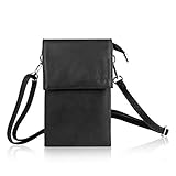 Small Crossbody Bags for Women,Cell phone Zipper Purse with Shoulder Strap for Iphone Samsung Huawei Smartphone Series(Black)
