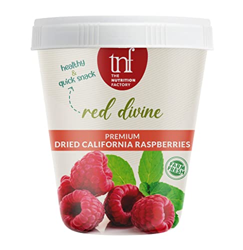 Image of the nutrition factory Premium Raspberry 350 Gram | Chewy | Dried | Tangy | 98% Fat Free | Glowing Skin | Small