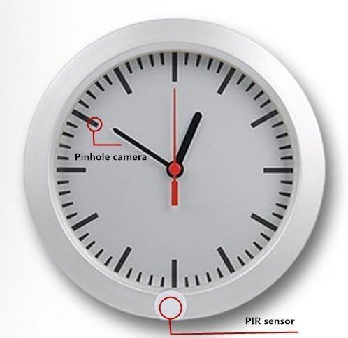 Wall Clock Hidden Camera Spy DVR PIR Motion Detection Wireless HD Security Monitoring Video Audio No Wifi Recording Nanny Cam
