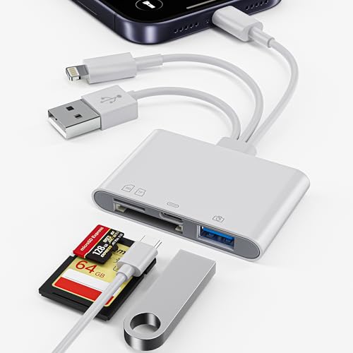 Lecteur carte SD iPhone pour vider les photos d'appareil photo en voyage