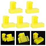 WIIYENA Fliesen-Ecken-Nivellier-Clips, präzise 90 Wandfliesen-Ausrichtung und gleichmäßiger Fugenabstand an Innen-Außenecken, für Kunststoff, 60 x 30 x 33 mm, Gelb, 5 Stück