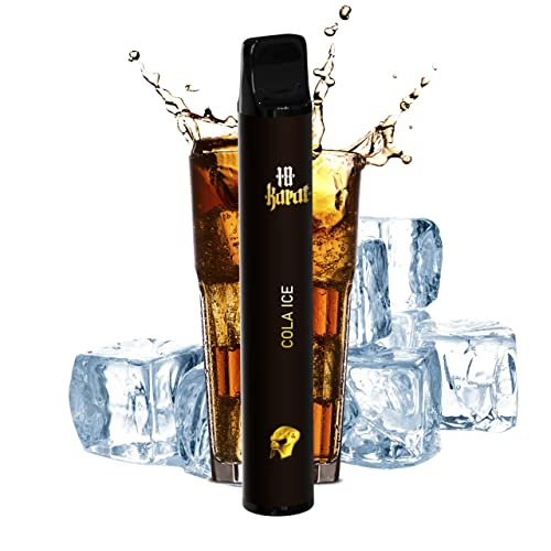 Liquidküche Karat einweg E-Zigarette mit bis zu 800 Zügen Nikotinfrei 0mg Ohne Nikotin 8 Sorten E-Shisha elektronische Zigarette Vape Sticks pures Geschmack Aroma Deutscher Rapper(Cola Ice) Cover