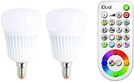 iDual Lamp with Remote Control, Clear, E14, 7 W, 2700 k, 470 lm, Pack of 2