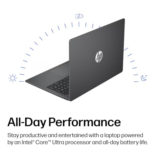 Image of HP Omnibook 3 16'' 2K Touchscreen Laptop, Intel 12-Core Ultra 5 225U, 12 Tops NPU, 8GB DDR5 RAM 512GB SSD, Long Battery Life, WiFi 7, Business & Student Laptop with Lifetime MS Office, Win 11 Pro