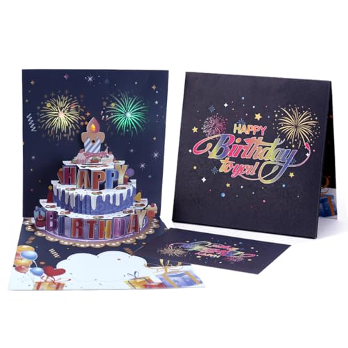 Biglietti di Compleanno, Biglietti Auguri Compleanno 3D Musicale e Luce