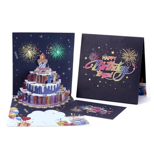 Biglietti di Compleanno, Biglietti Auguri Compleanno 3D Musicale e Luce Divertente, Premium 3D Pop Up, per donne, uomini, mariti, Uomo, moglie e bambini, regalo di compleanno