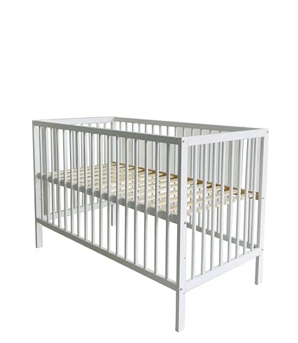 Cunas para bebés ¡Comparativa y guía de compra! 80 PLASTIMYR Cuna de Madera para Bebé Snow 120x60 cm – Cunas Bebé con...