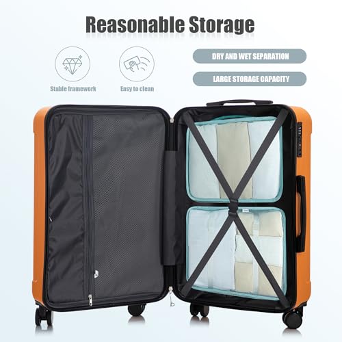 Image of Merax 3 pcs /set in ABS Spinner Wheel Luggage Set, Carry on Suitcase