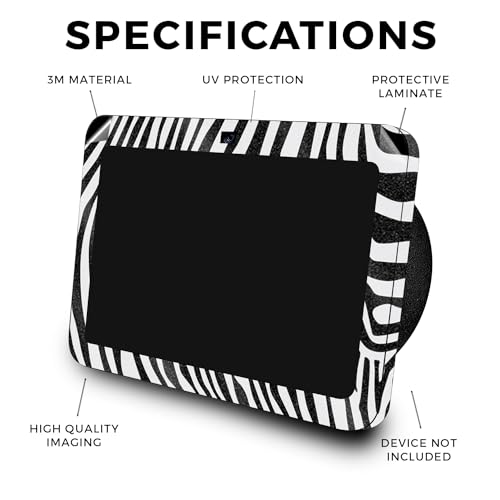 Image of Glossy Glitter Skin Compatible with Amazon Echo Show 8 (3rd Gen, 2023) - Black Zebra - Premium 3M Vinyl Protective Wrap Decal Cover - Easy to Apply | Crafted in The USA by MightySkins