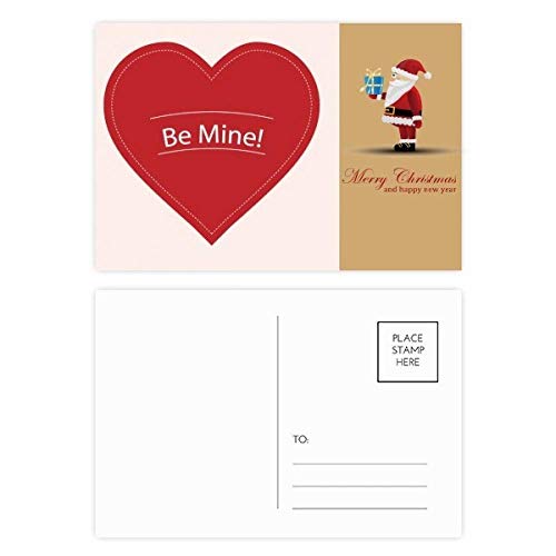 Cartes postales Saint-Valentin blanches Be Mine Père Noël pour écrire vos mots doux au coin du feu