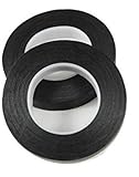 2 Pack Black Flower Tape Stem Wrap Gum Paste 1/2 X 30 Yards 180 Ft w/Floral Crafting eGuide Bundle …