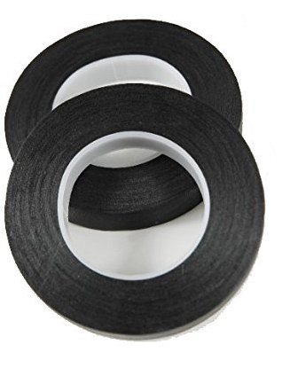 2 Pack Black Flower Tape Stem Wrap Gum Paste 1/2 X 30 Yards 180 Ft w/Floral Crafting eGuide Bundle …