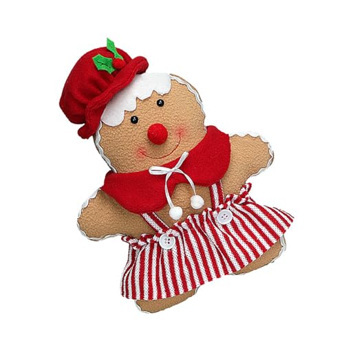 ジンジャーブレッドマン ポリエステルおもちゃ装飾クッション多機能ホームホリデーギフトクリスマス装飾枕