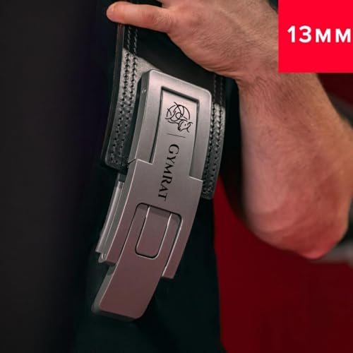 Image of GYMRAT Premium 13MM Adjustable Weightlifting Lever Belt for Man and Women, Weightlifting with Adjustable Heavy Duty Buckle, Professional Weight Lifting Belt