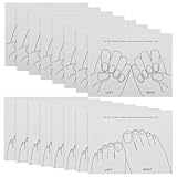 DECORNIJIA 40 Stück Nagelspitzen Präsentationskartenset mit Hand und Fußmodell aus Weißem Karton...