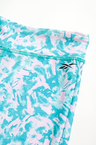 Reebok Girls' Leggings - 2 Pack Active Performance Sports Tights (Size: 7-16), Size M(8/10), Animal Multi/Black #TOP2