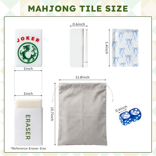 Set de Fichas Mahjong Americano con Bolsa y Dados miniatura 2