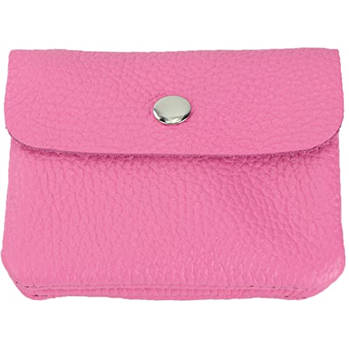 modamoda de - P09 - Italian leather women's wallet small (Candy pink)