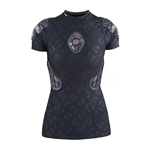 G-Form Women's Pro-X Padded Compression Shirt, Black Logo, Adult Medium