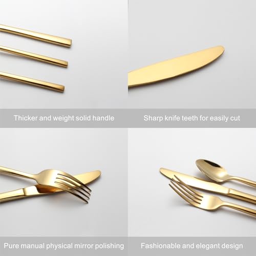 SXY INOX Silverware Set for 4,20 Pieces Forged Stainless Steel Flatware Set Cutlery Set,Heavy Duty and Modern Desgin,Fancy Tableware Cutlery Set for Home,Restaurant,Mirror Polished,Dishwasher Safe by SXY INOX - Image 6
