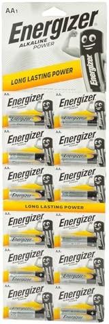 Energizer Alkaline Power AA Batteries - Long-Lasting Performance, Leak-Proof Design, Pack of 12
