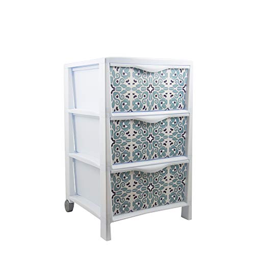 BELLI E FORTI - Cajonera de Polipropileno, Color Blanco, Grande